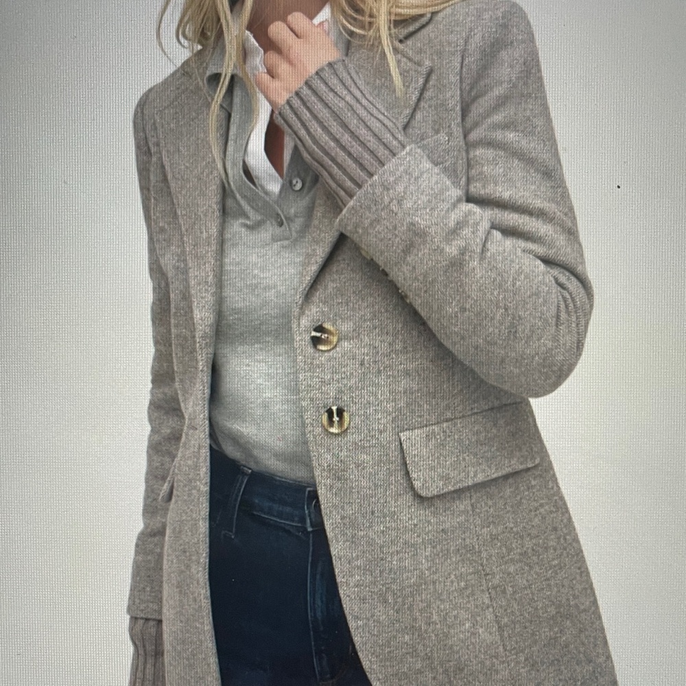 Favorite Daughter Gray Blazer with Gold Buttons